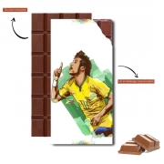 Tablette de chocolat personnalisé Football Stars: Neymar Jr - Brasil
