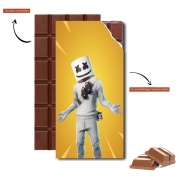 Tablette de chocolat personnalisé Fortnite Marshmello Skin Art