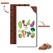 Tablette de chocolat personnalisé Fruits and veggies
