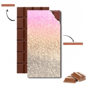 Tablette de chocolat personnalisé Gatsby Glitter Pink