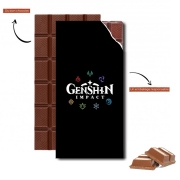 Tablette de chocolat personnalisé Genshin impact elements