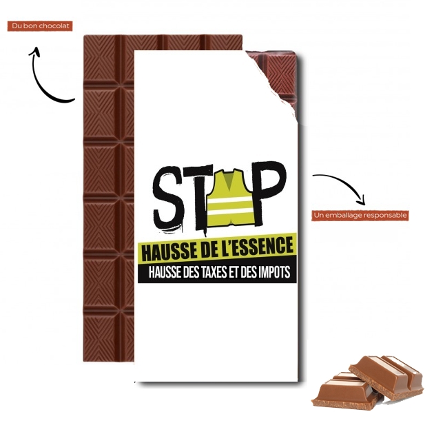 Tablette de chocolat personnalisé Gilet Jaune Stop aux taxes