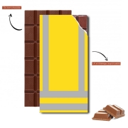 Tablette de chocolat personnalisé Gilet Jaune de sécurité