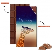 Tablette de chocolat personnalisé Giraffe Love - Gauche