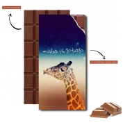Tablette de chocolat personnalisé Giraffe Love - Droite