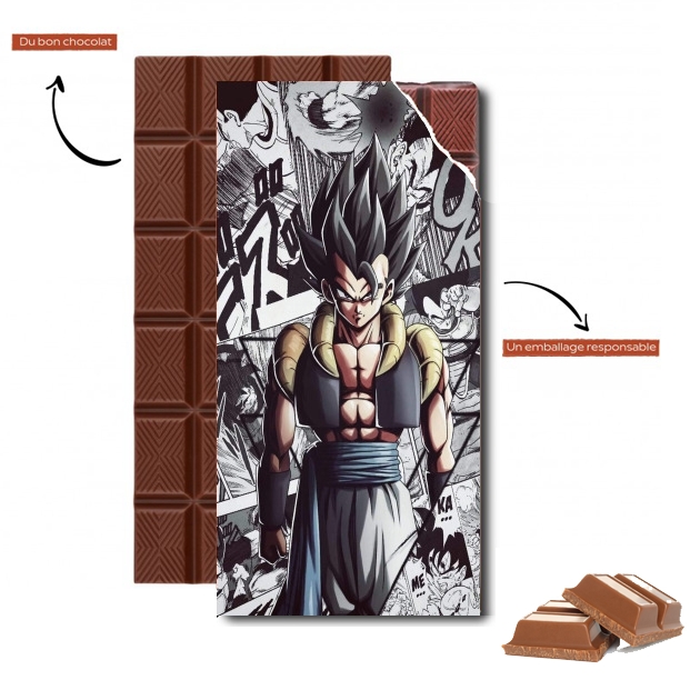 Tablette de chocolat personnalisé Gogeta Fusion Goku X Vegeta