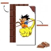Tablette de chocolat personnalisé Goku Kid on Cloud GT