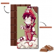 Tablette de chocolat personnalisé Goku-mario Vert