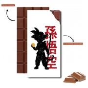 Tablette de chocolat personnalisé Goku silouette