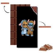 Tablette de chocolat personnalisé Groot x Stitch
