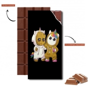 Tablette de chocolat personnalisé Groot x Licorne