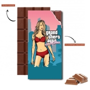 Tablette de chocolat personnalisé GTA collection: Bikini Girl Miami Beach