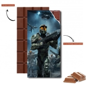 Tablette de chocolat personnalisé Halo War Game
