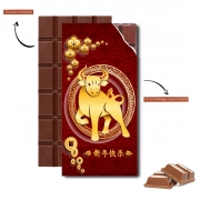 Tablette de chocolat personnalisé Nouvel an chinois Le Bufle