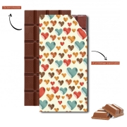 Tablette de chocolat personnalisé Mosaic de coeurs