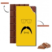 Tablette de chocolat personnalisé Hipster Face 2