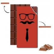 Tablette de chocolat personnalisé Hipster Face