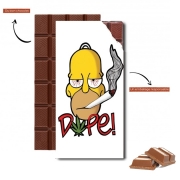 Tablette de chocolat personnalisé Homer Dope Weed Smoking Cannabis