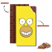 Tablette de chocolat personnalisé Homer Face
