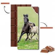 Tablette de chocolat personnalisé Chevaux poneys poulain