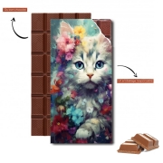 Tablette de chocolat personnalisé I Love Cats v4