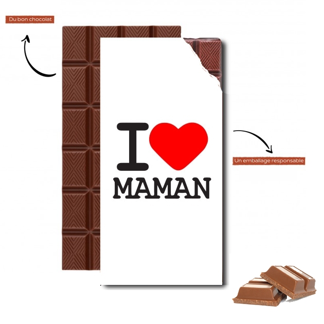 Tablette de chocolat personnalisé I love Maman