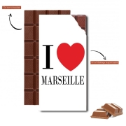 Tablette de chocolat personnalisé I love Marseille
