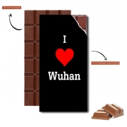 Tablette de chocolat personnalisé I love Wuhan Coronavirus