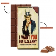 Tablette de chocolat personnalisé I Want You For US Army