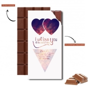 Tablette de chocolat personnalisé I will love you