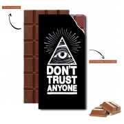 Tablette de chocolat personnalisé Illuminati Dont trust anyone