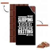 Tablette de chocolat personnalisé im not sleeping im just resting my eyes