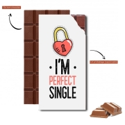 Tablette de chocolat personnalisé Im perfect single - Cadeau pour célibataire