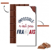 Tablette de chocolat personnalisé Impossible n'est pas Français