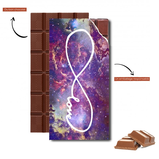 Tablette de chocolat personnalisé Infinity Love Galaxy