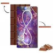 Tablette de chocolat personnalisé Infinity Love Galaxy