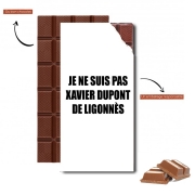 Tablette de chocolat personnalisé Je ne suis pas Xavier Dupont De Ligonnes - Nom du criminel modifiable