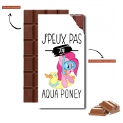 Tablette de chocolat personnalisé Je peux pas jai aqua poney girly