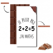 Tablette de chocolat personnalisé Je peux pas j'ai maths