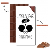 Tablette de chocolat personnalisé Je peux pas j'ai ping pong - Tennis de table
