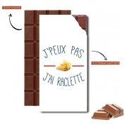 Tablette de chocolat personnalisé J'peux pas j'ai raclette et fromage