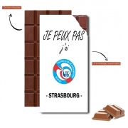 Tablette de chocolat personnalisé Je peux pas j'ai Strasbourg