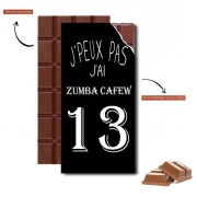Tablette de chocolat personnalisé Je peux pas jai Zumba Cafew
