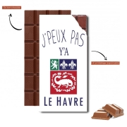 Tablette de chocolat personnalisé Je peux pas ya le Havre