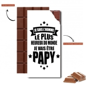 Tablette de chocolat personnalisé Je vais être Papy - Idée cadeau naissance - Annonce grand père