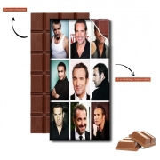 Tablette de chocolat personnalisé Jean Dujardin collage