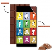 Tablette de chocolat personnalisé Karate techniques
