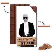 Tablette de chocolat personnalisé Karl Lagerfeld Creativity is my name