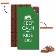 Tablette de chocolat personnalisé Keep Calm And ride on Tractor