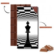 Tablette de chocolat personnalisé King Chess